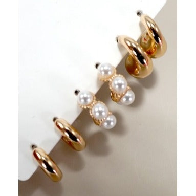 Pearlie Hoop Earrings