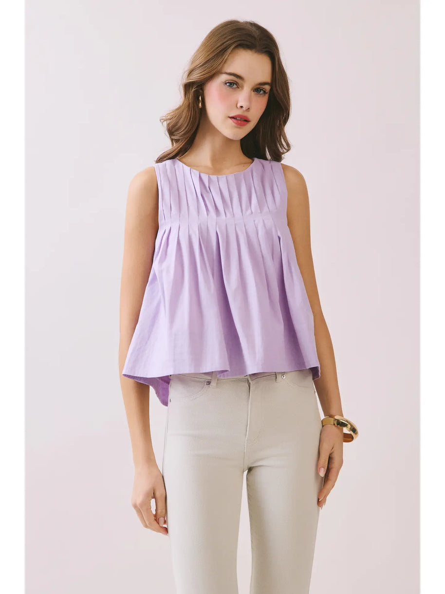 Sunburst Pleated Top