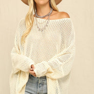 Oversized Open Knit Sweater