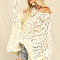Oversized Open Knit Sweater