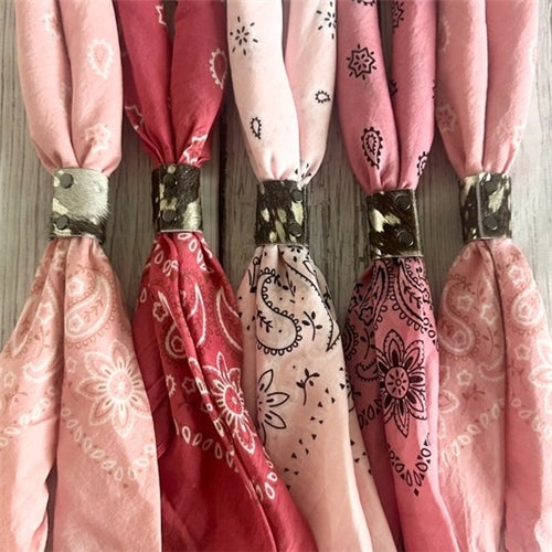 Pink Distressed Bandanas