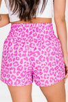 Pink Leopard Athletic Shorts
