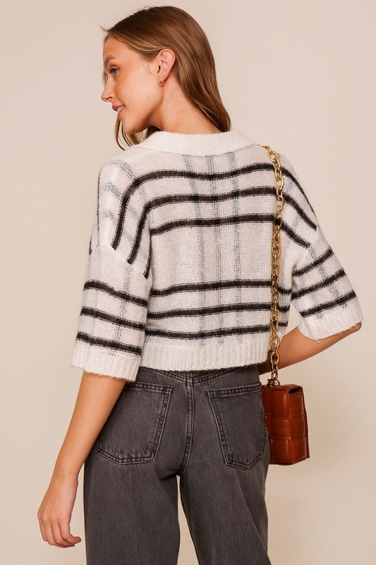 Stripe Cropped Sweater