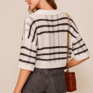 Stripe Cropped Sweater
