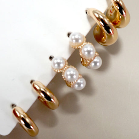 Pearlie Hoop Earrings