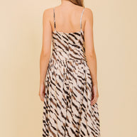 Wild Zebra Satin Dress