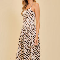 Wild Zebra Satin Dress