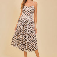 Wild Zebra Satin Dress