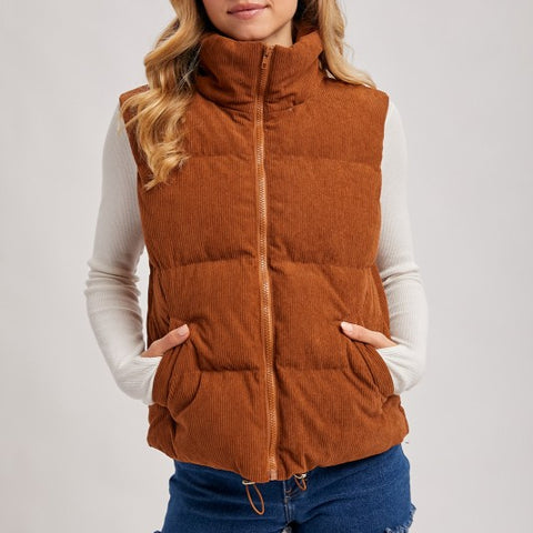 Corduroy Puffer Vest