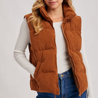 Corduroy Puffer Vest