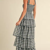 Checking in Maxi Dress
