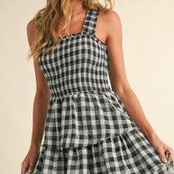 Checking in Maxi Dress