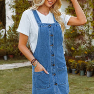 Denim Strap Mini Dress
