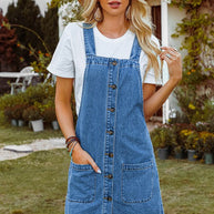 Denim Strap Mini Dress