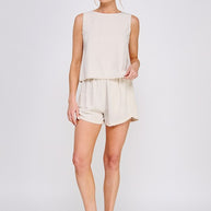 Slip Stitch Linen Top
