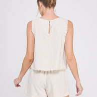 Slip Stitch Linen Top