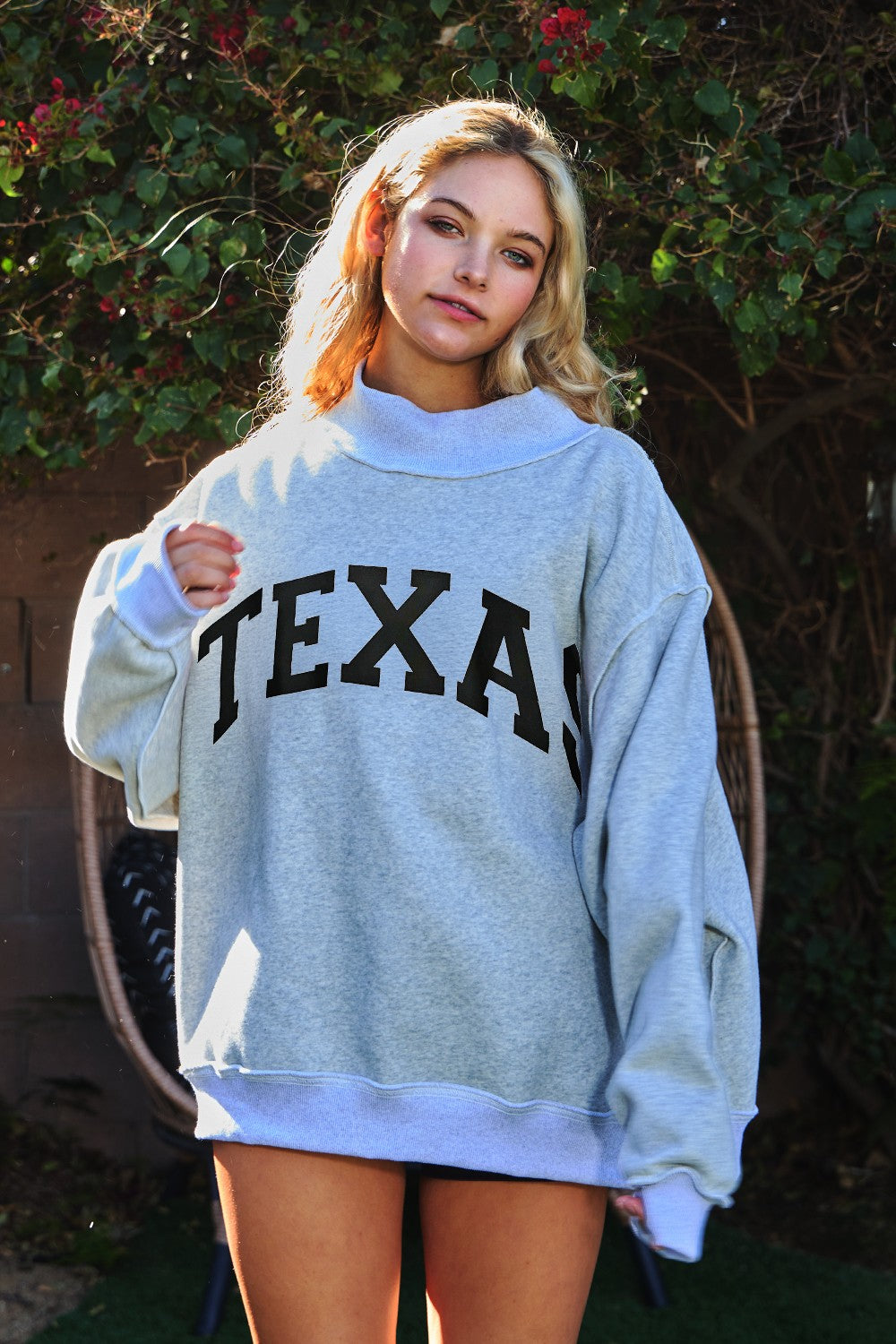 Texas Mock Neck Sweater REVERSABLE
