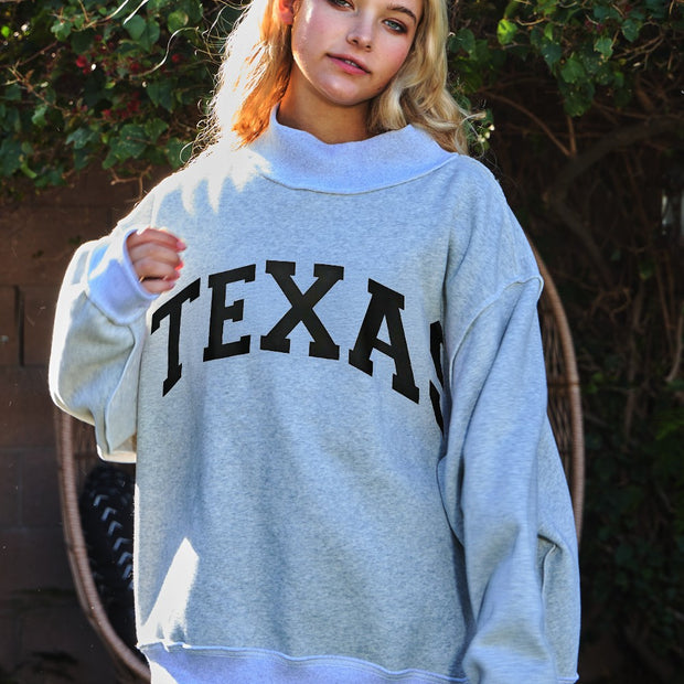 Texas Mock Neck Sweater REVERSABLE