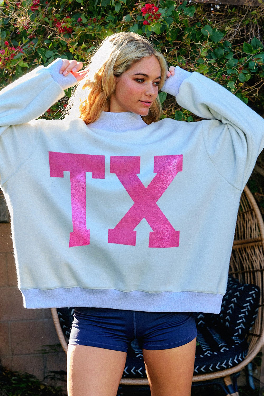 Texas Mock Neck Sweater REVERSABLE