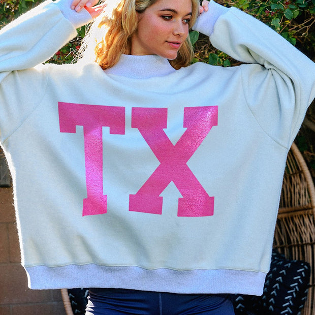 Texas Mock Neck Sweater REVERSABLE