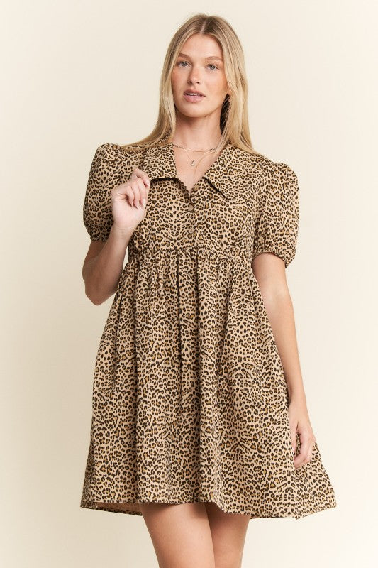 Cheetah Babydoll Dress