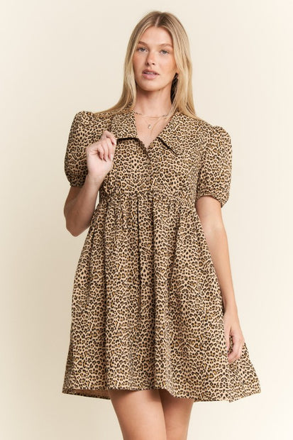 Cheetah Babydoll Dress