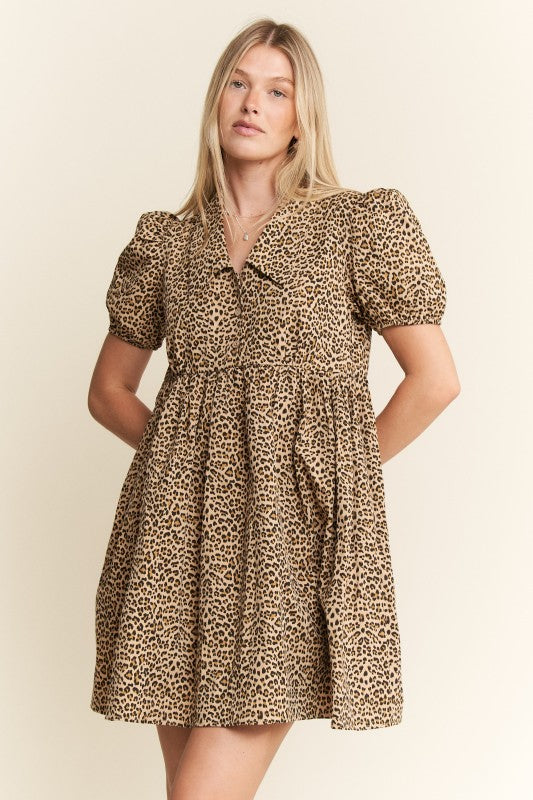 Cheetah Babydoll Dress