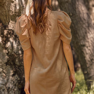 Curvy Jacquard Dress- Taupe