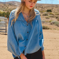 Marla V-neck Button Down