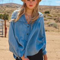 Marla V-neck Button Down