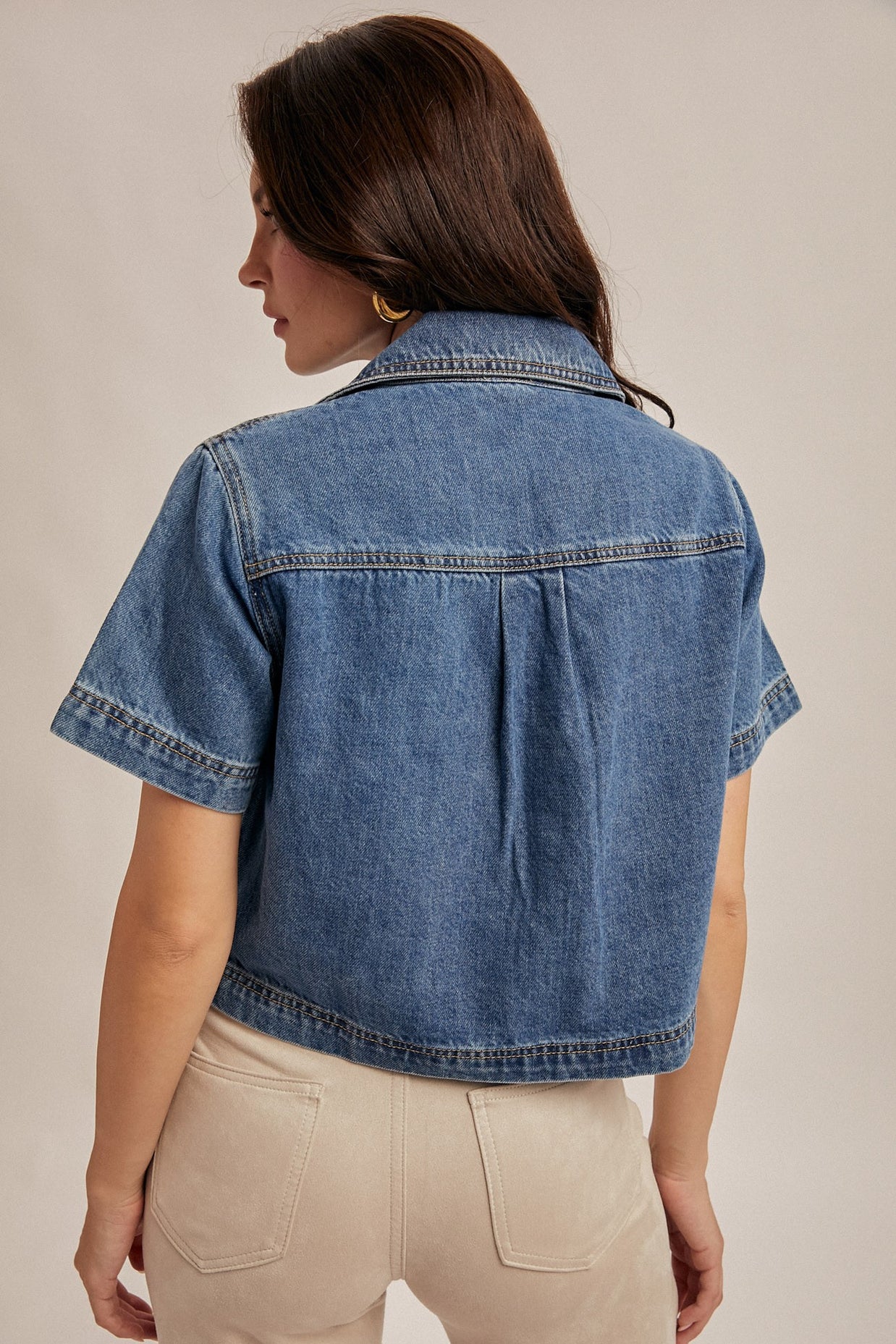 The Delphie Denim Blouse