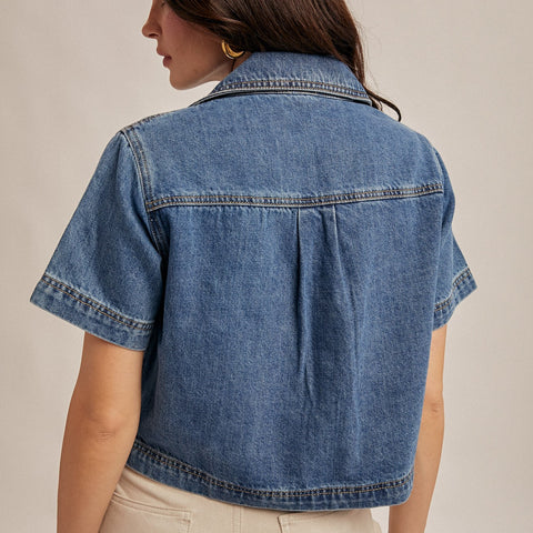The Delphie Denim Blouse