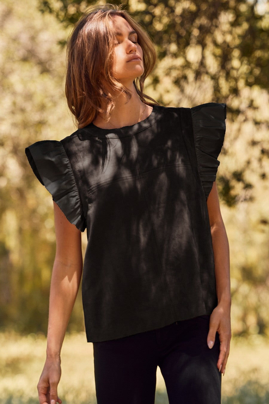 Curvy Suede Blouse