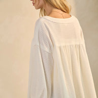 Amelia Knit Henley Blouse