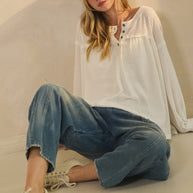 Amelia Knit Henley Blouse