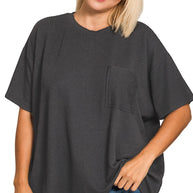 Curvy Leisure Ribbed Tee