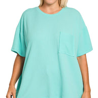 Curvy Leisure Ribbed Tee