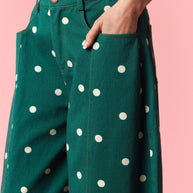 Green Pox Barrel Pants