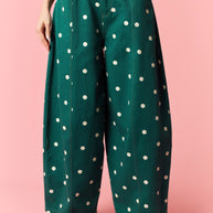 Green Pox Barrel Pants