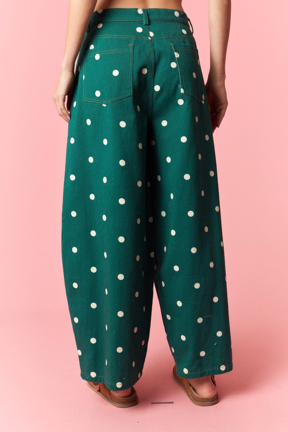 Green Pox Barrel Pants