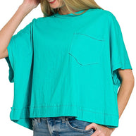 Exposed Seam Boxy Top
