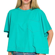 Exposed Seam Boxy Top