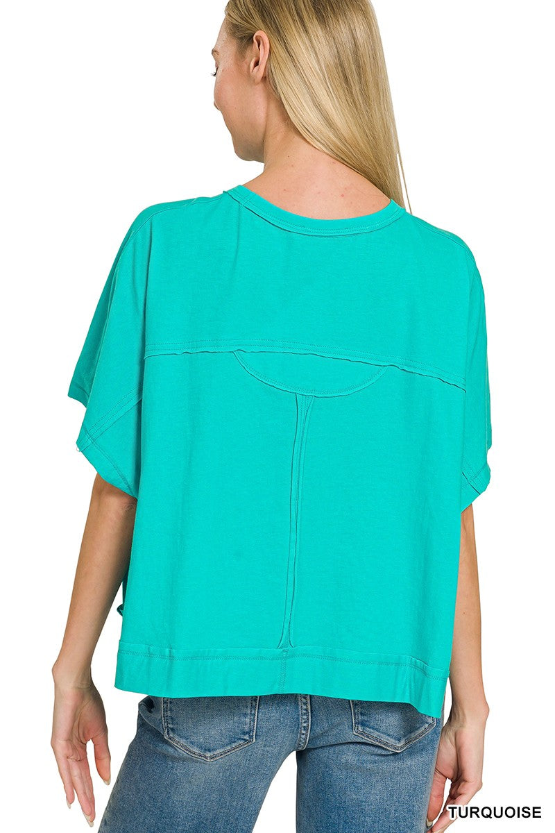 Exposed Seam Boxy Top