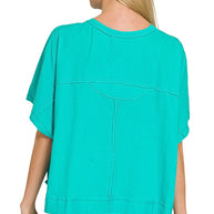 Exposed Seam Boxy Top