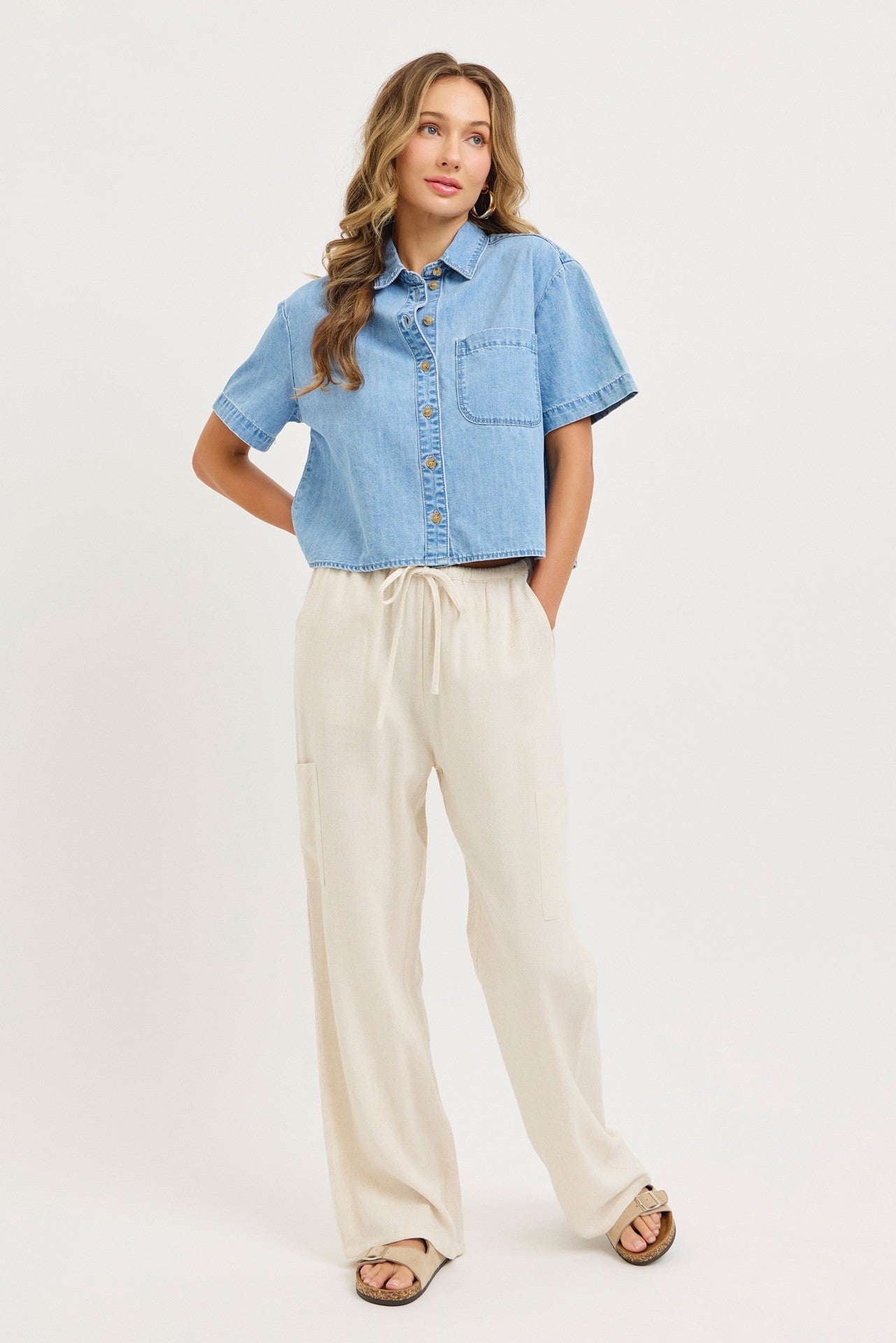The Jen Denim Top