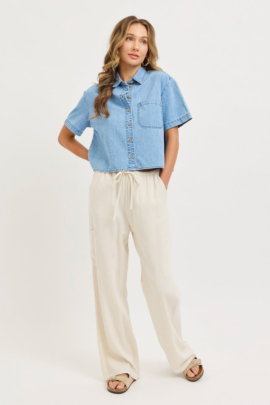 The Jen Denim Top