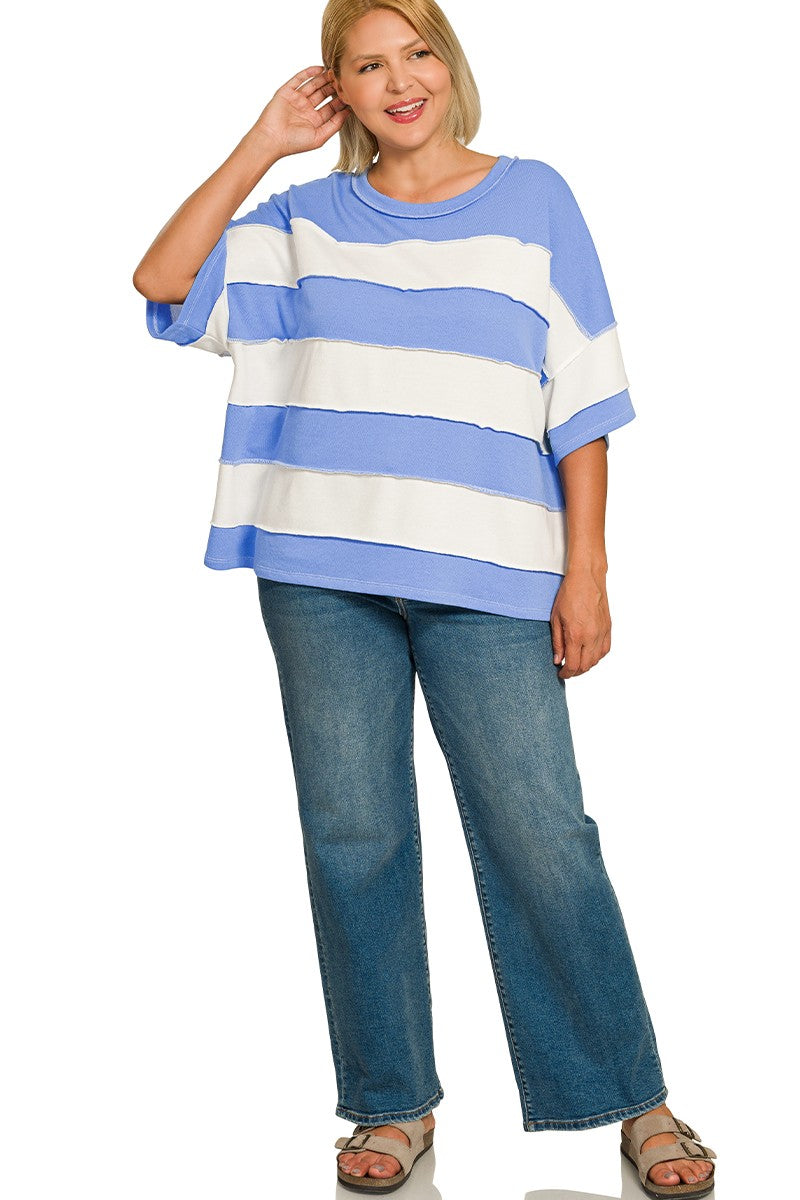 The Mabel Striped Tee Curvy