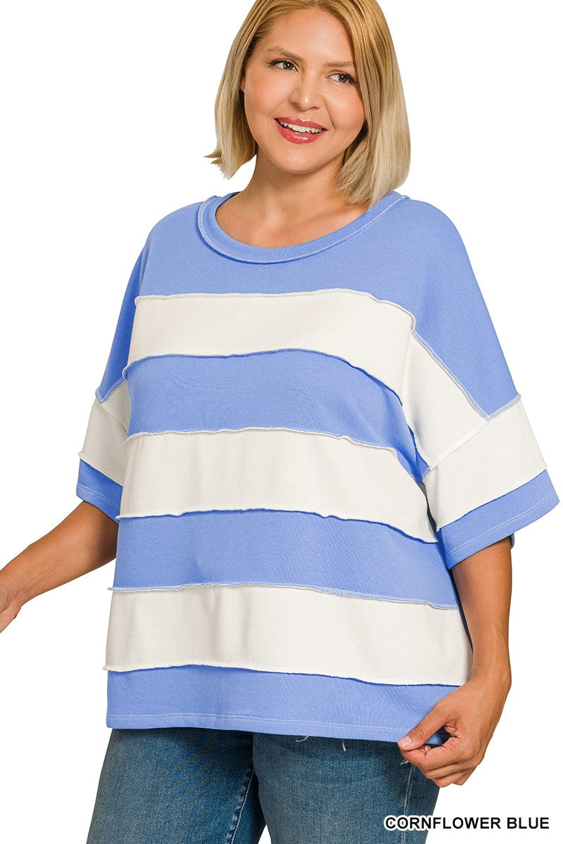 The Mabel Striped Tee Curvy