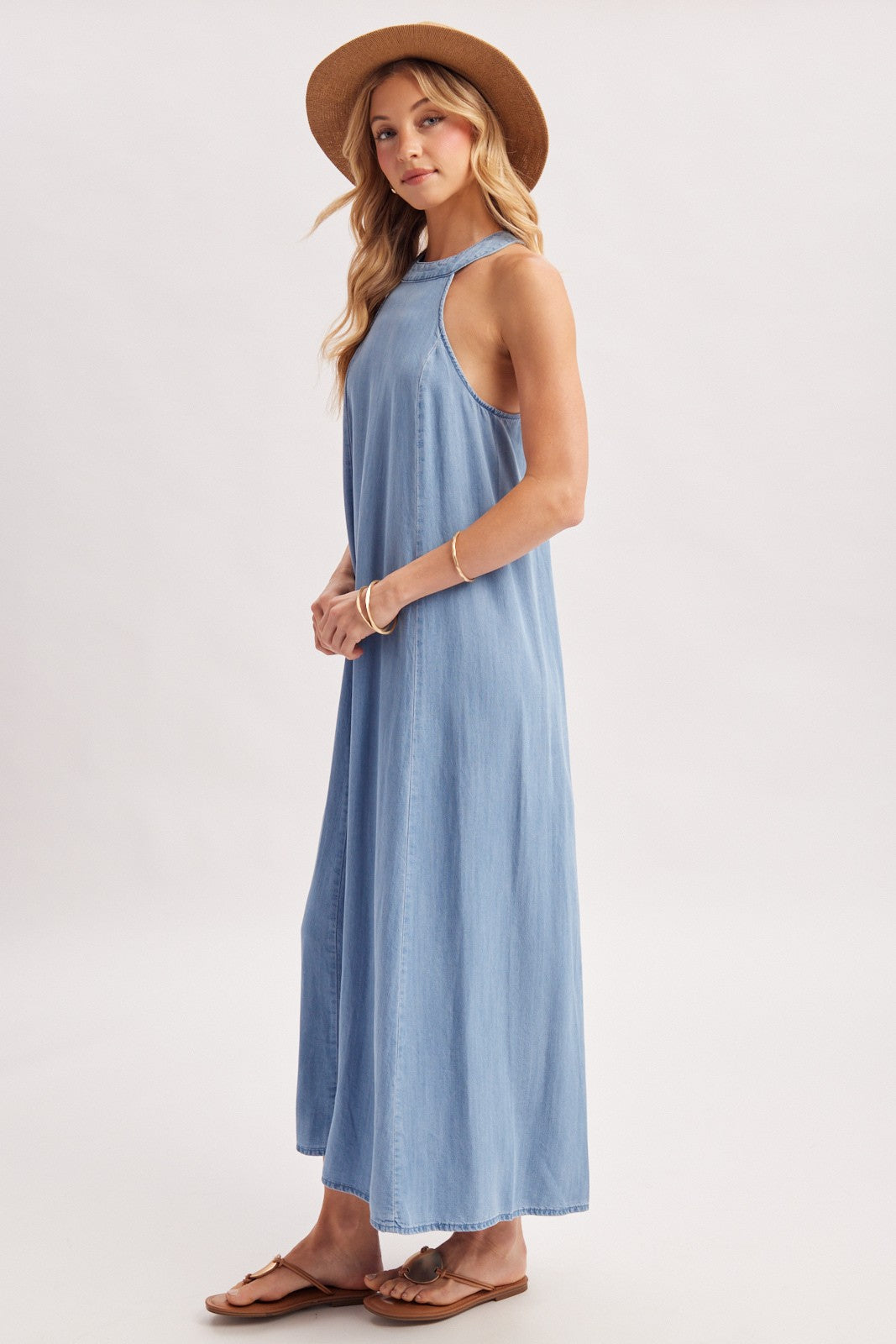 Indigo Halter Dress