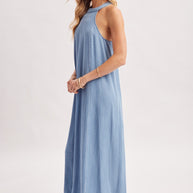Indigo Halter Dress